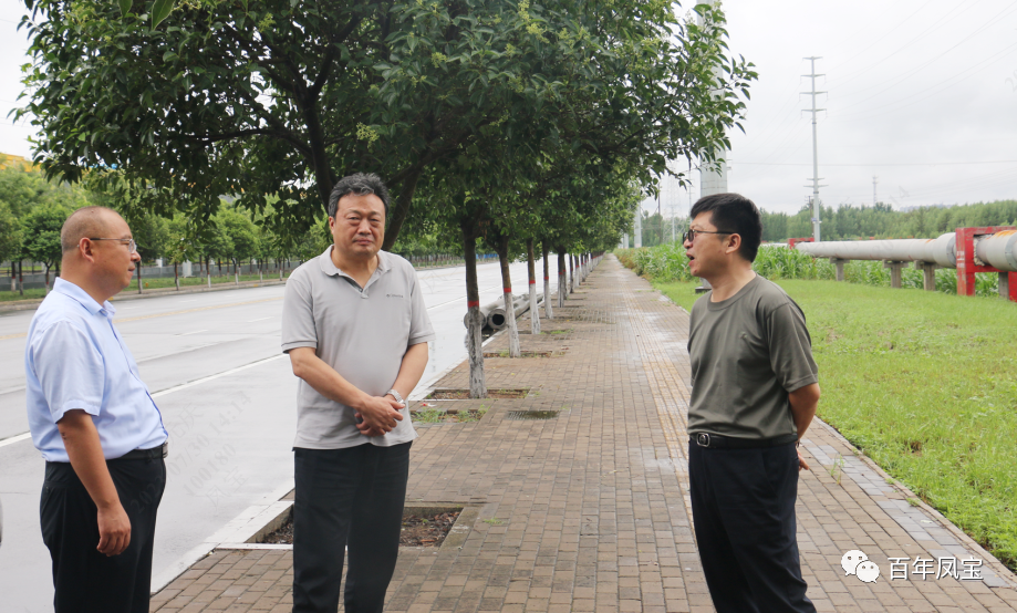 雷涛到安博在线-安博(中国)特钢集团调研指导防汛工作